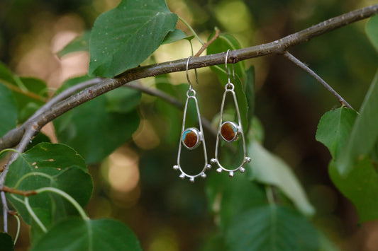 Funky Teardrops with Kingman Turquoise Stones