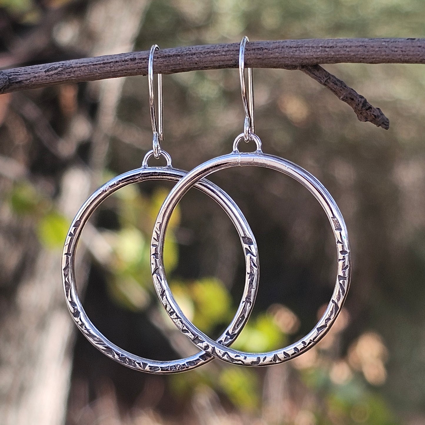 Half Textured Hoops