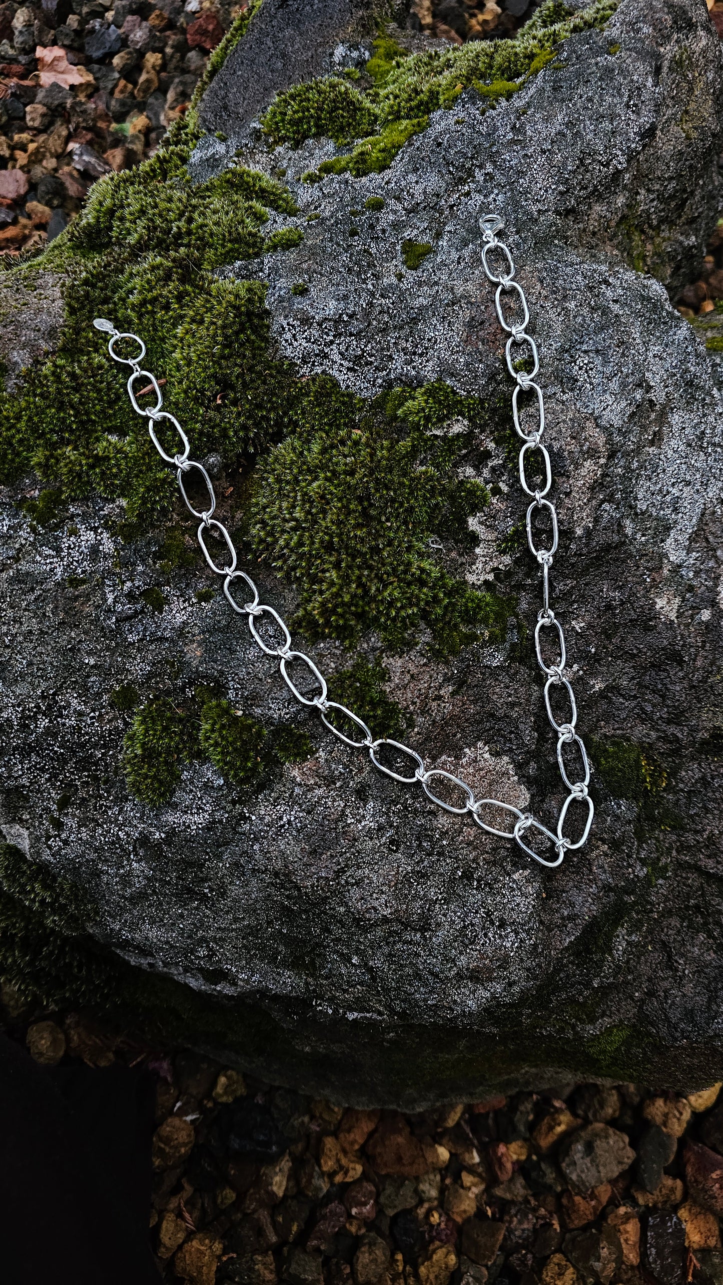 20" Hand Fabricated Sterling Silver Chain - 14 gauge links