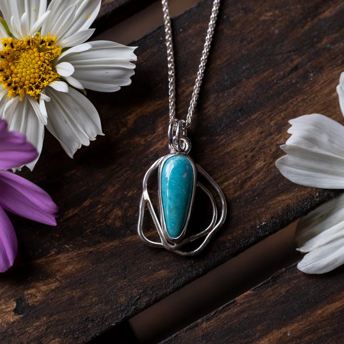 Turquoise Ripple Pendant