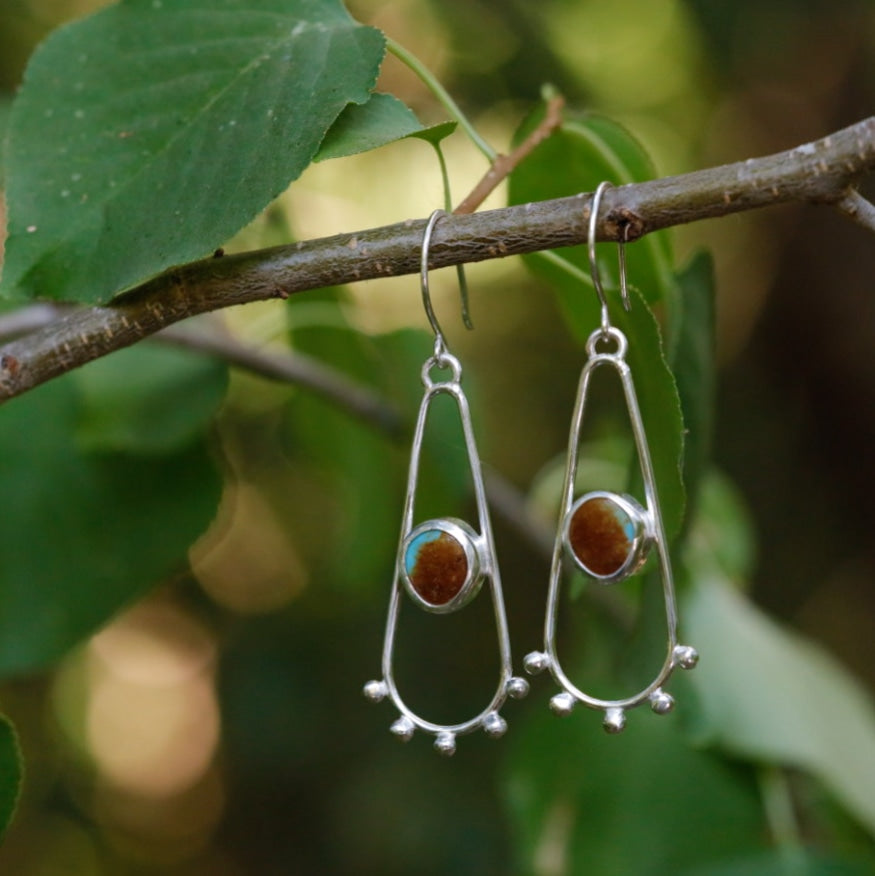 Funky Teardrops with Kingman Turquoise Stones