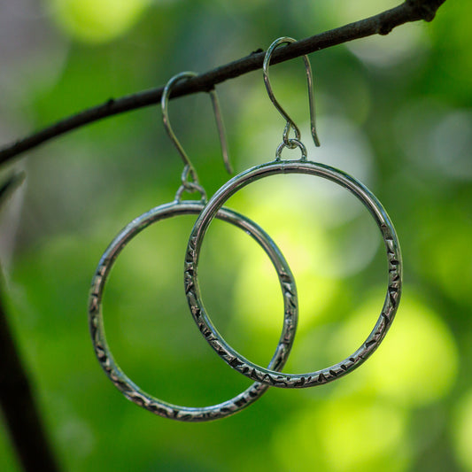 Half Textured Hoops